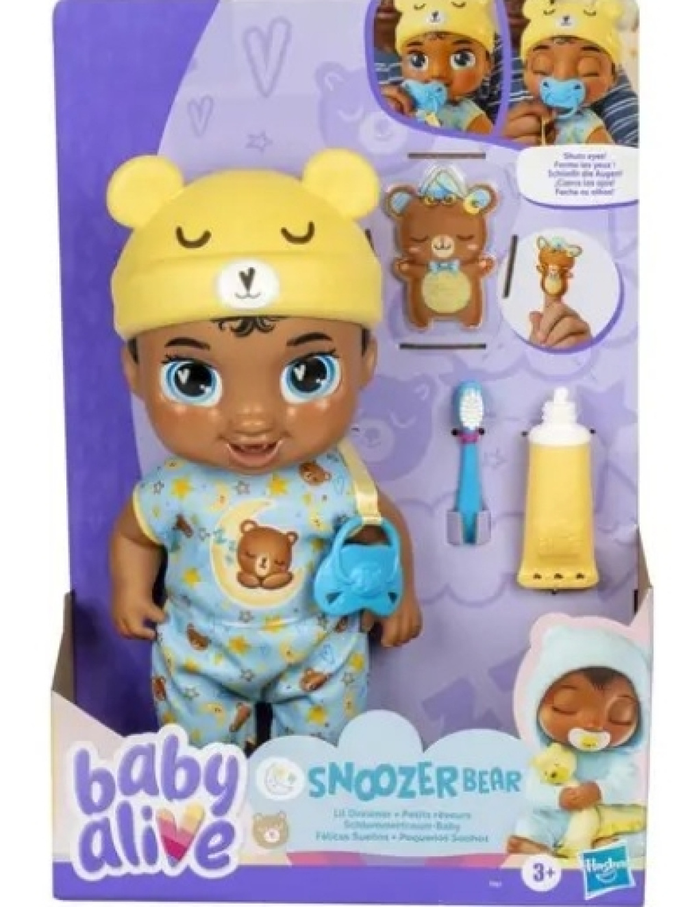 BABY ALIVE PEQUENOS SONHOS SNOOZER BEAR NEGRA - MDL Mundo Infantil