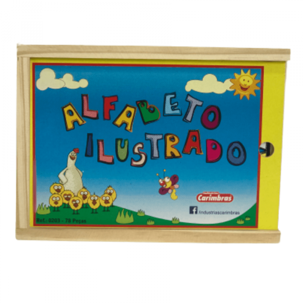 Alfabeto Ilustrado - Jogo Educativo Infantil 78 Peças