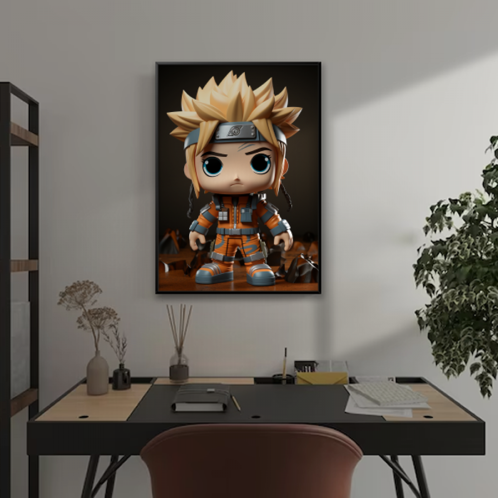 Quadro Decorativo de Parede Funko Pop Mini Naruto - Meu Quadro AI