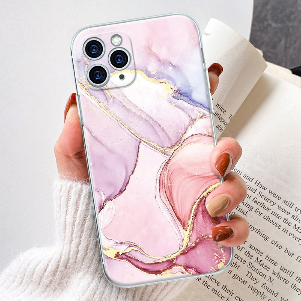 Capa de telefone vintage em m rmore para iPhone 11 12 Pro Max mini