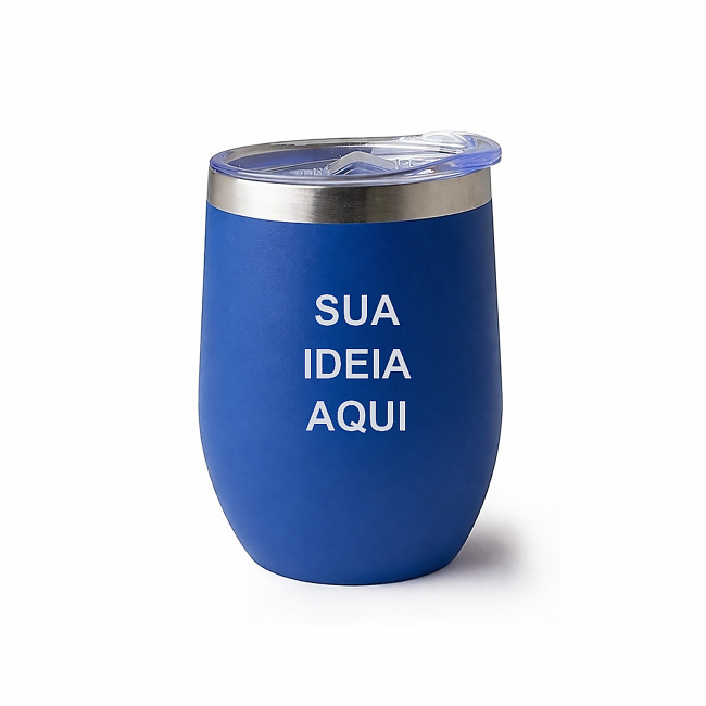 Copo Térmico 360ml sobre fundo branco