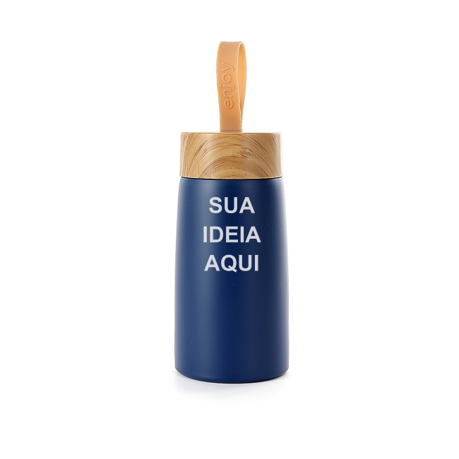 Garrafa Inox Parede Dupla 250ml sobre fundo branco