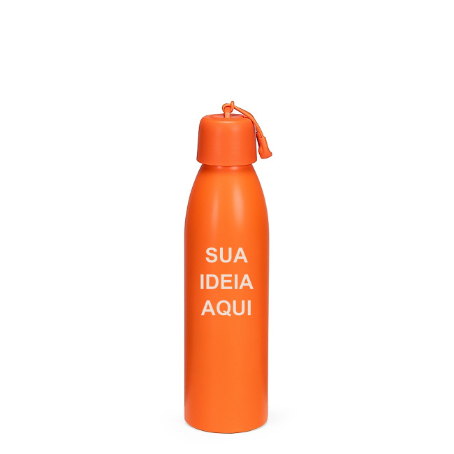 Garrafa Térmica 500ml Curva sobre fundo branco