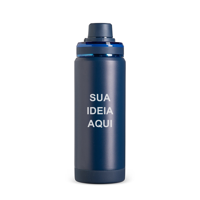 Garrafa Térmica 600ml com Bico e Trava sobre fundo branco
