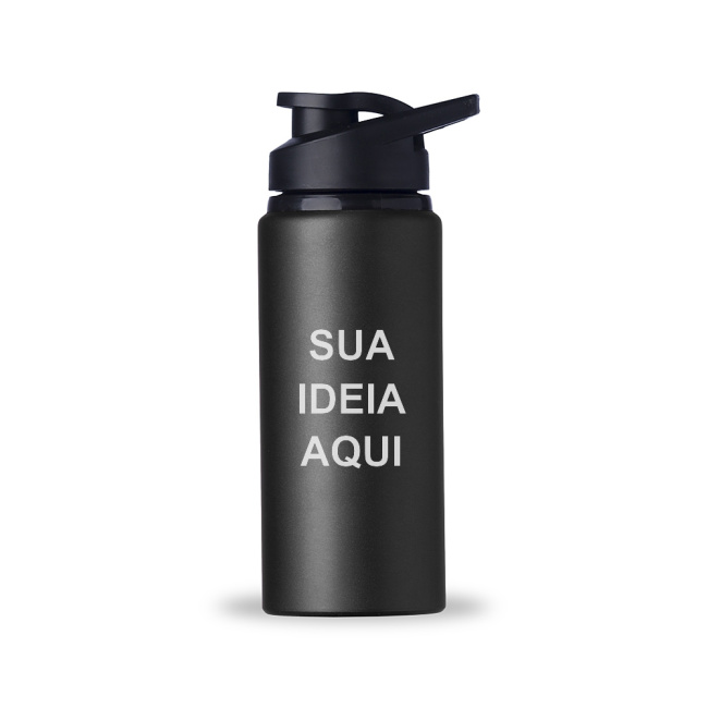 Squeeze de Alumínio 600ml com Alça sobre fundo branco