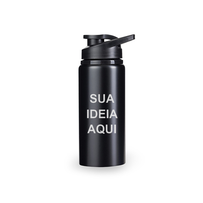 Squeeze de Alumínio 650ml com Alça sobre fundo branco