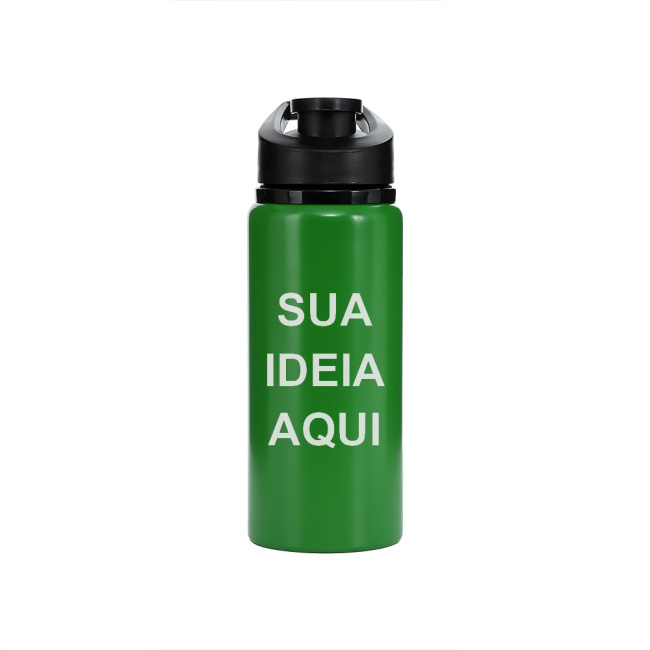 Squeeze de Alumínio 650ml com Argola sobre fundo branco