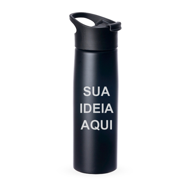 Squeeze de Alumínio 750ml com Alça sobre fundo branco