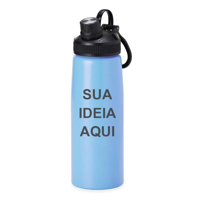 Squeeze Inox 900ml com Alça sobre fundo branco