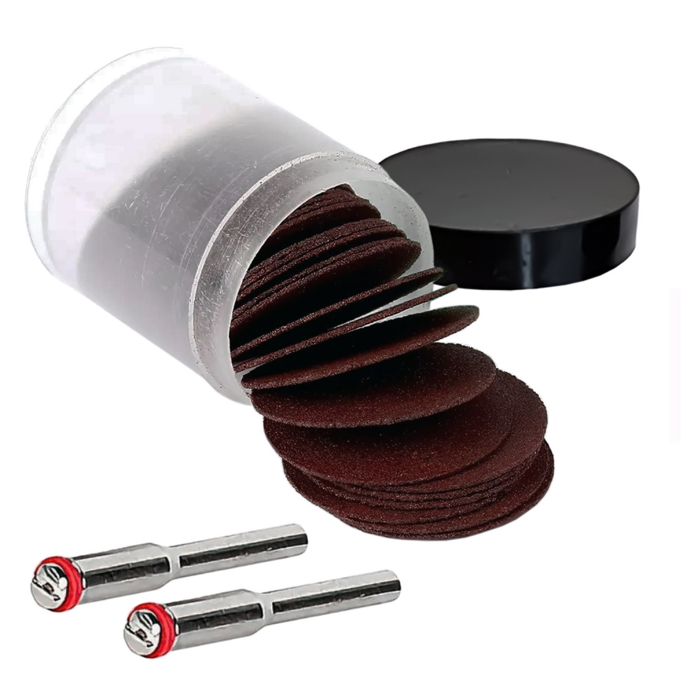 Retifica Corte Kit 35 Discos de Corte 24mm 2 Hastes 3mm para Micro Retífica ...