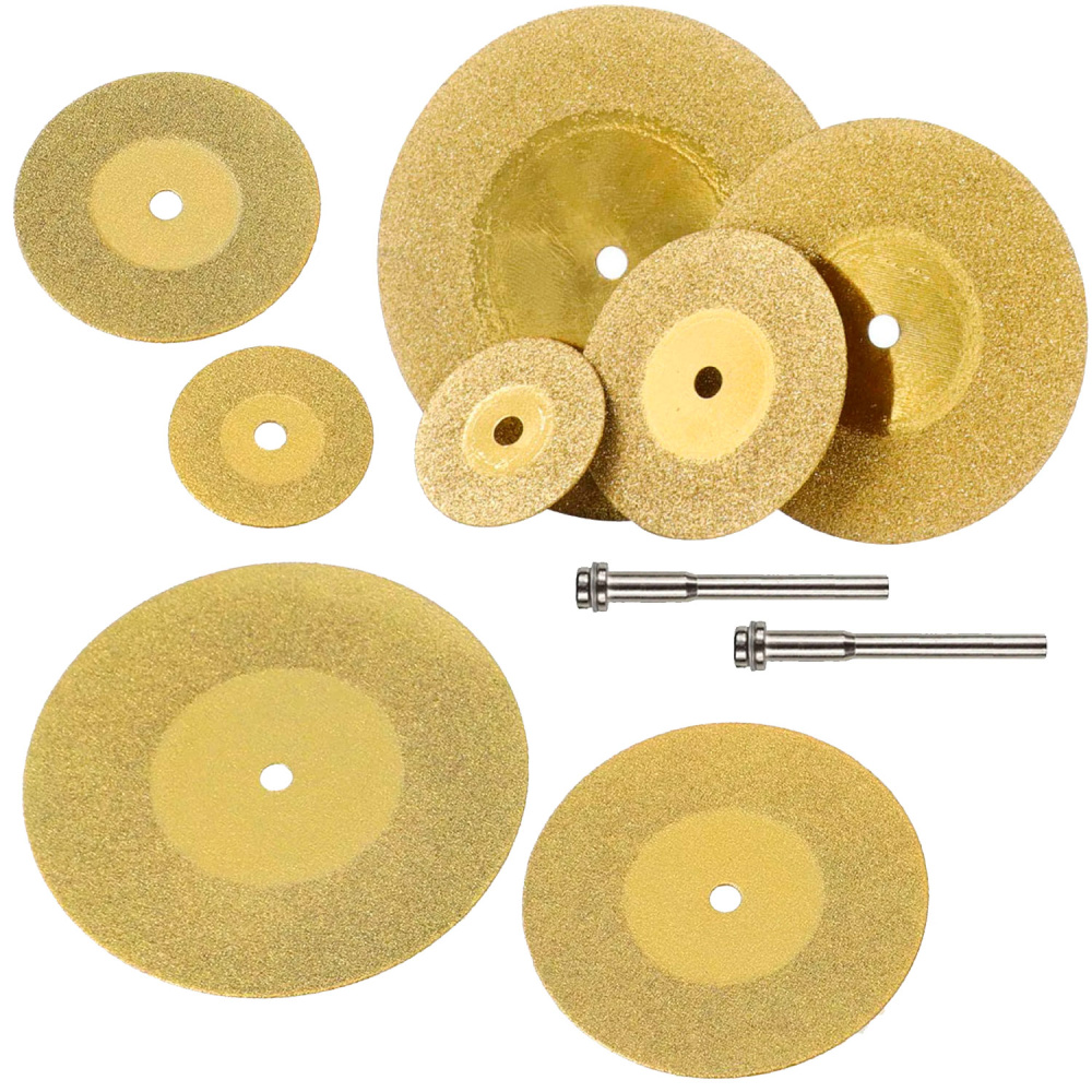 Retifica Corte Kit 8 Discos de Corte Diamantado 20 a 50mm Titanio Retífica ...
