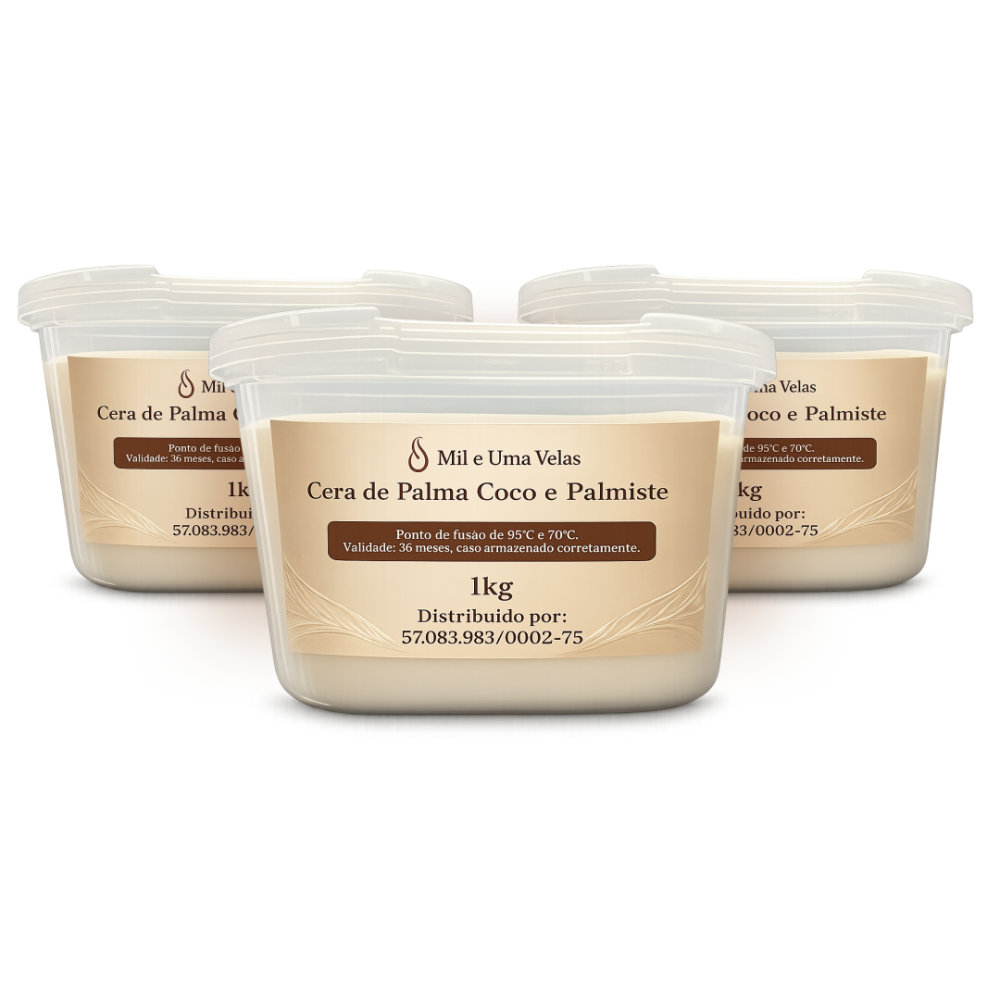 KIt  Cera de Coco (Palma, Coco e Palmiste) - 3kg