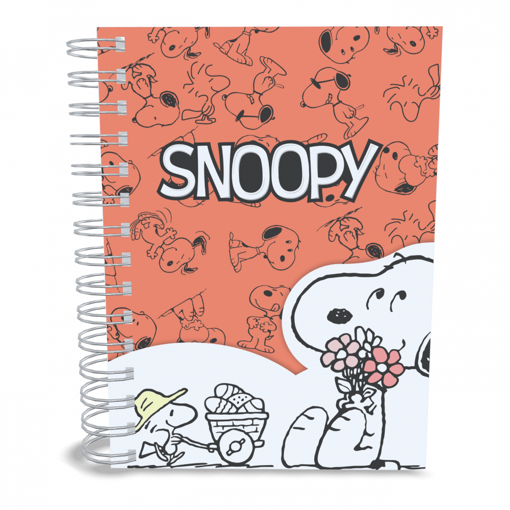 Agenda 2025 com ou sem horario Snoopy flor Mimos da Japa