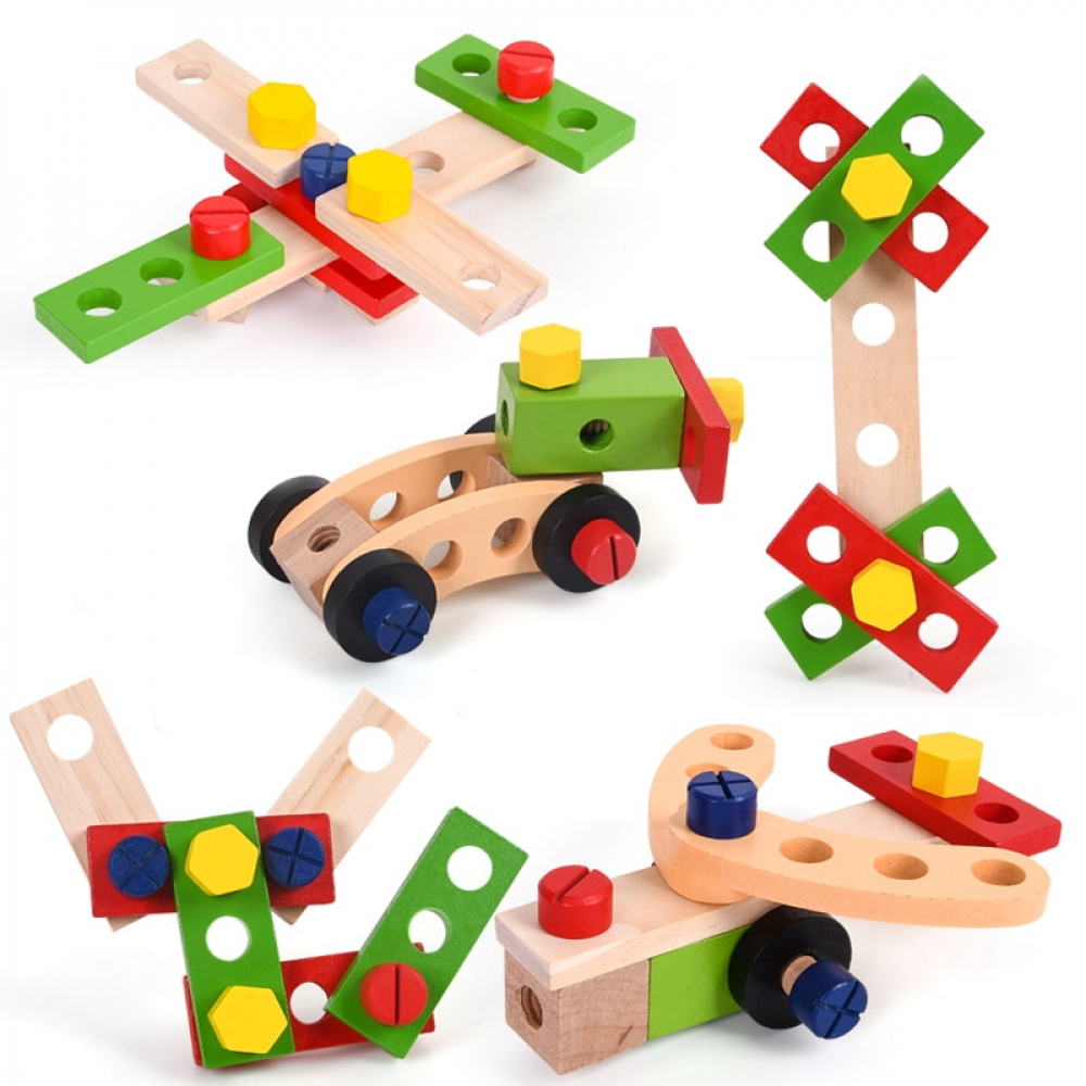 Brinquedo Bancada De Ferramentas Infantil Madeira 41 Peças Pedagógico  Montessori - 2252 MX