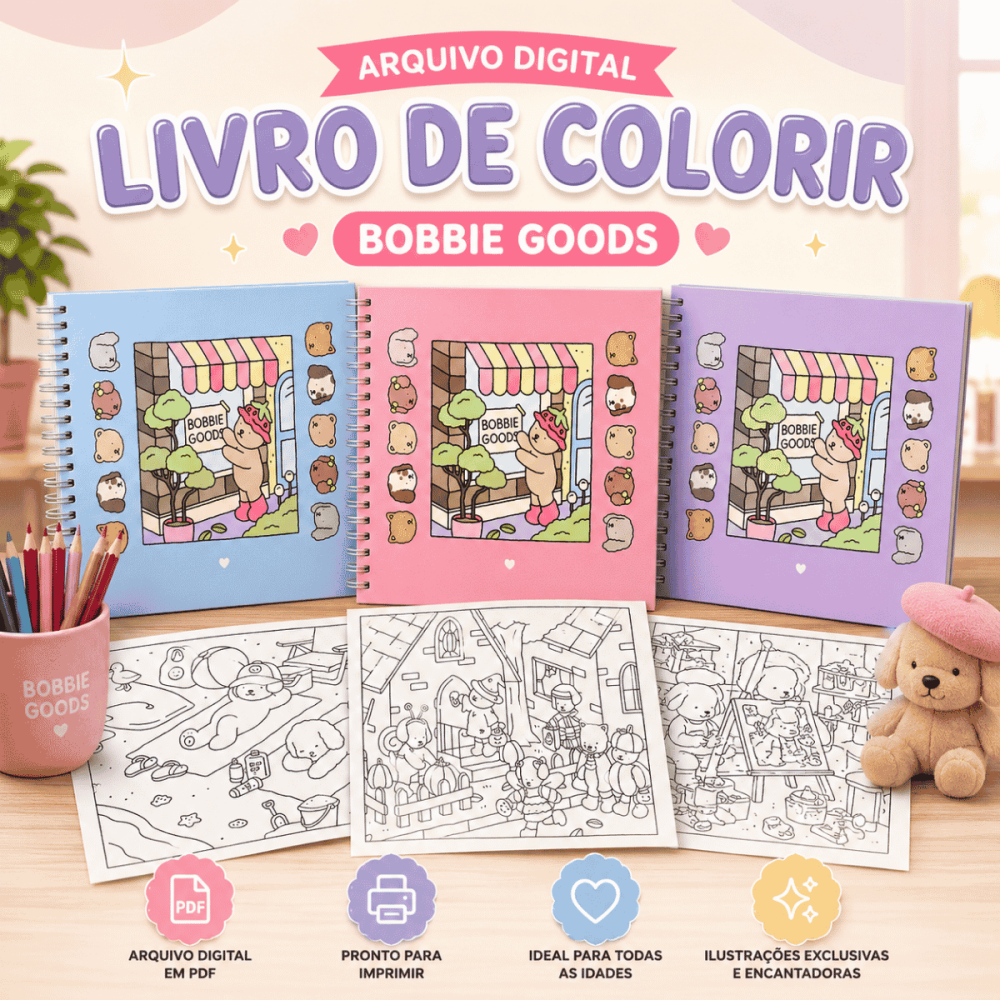 Arquivo Digital Livro de Colorir Bobbie Goods - Multiprodutos Digitais