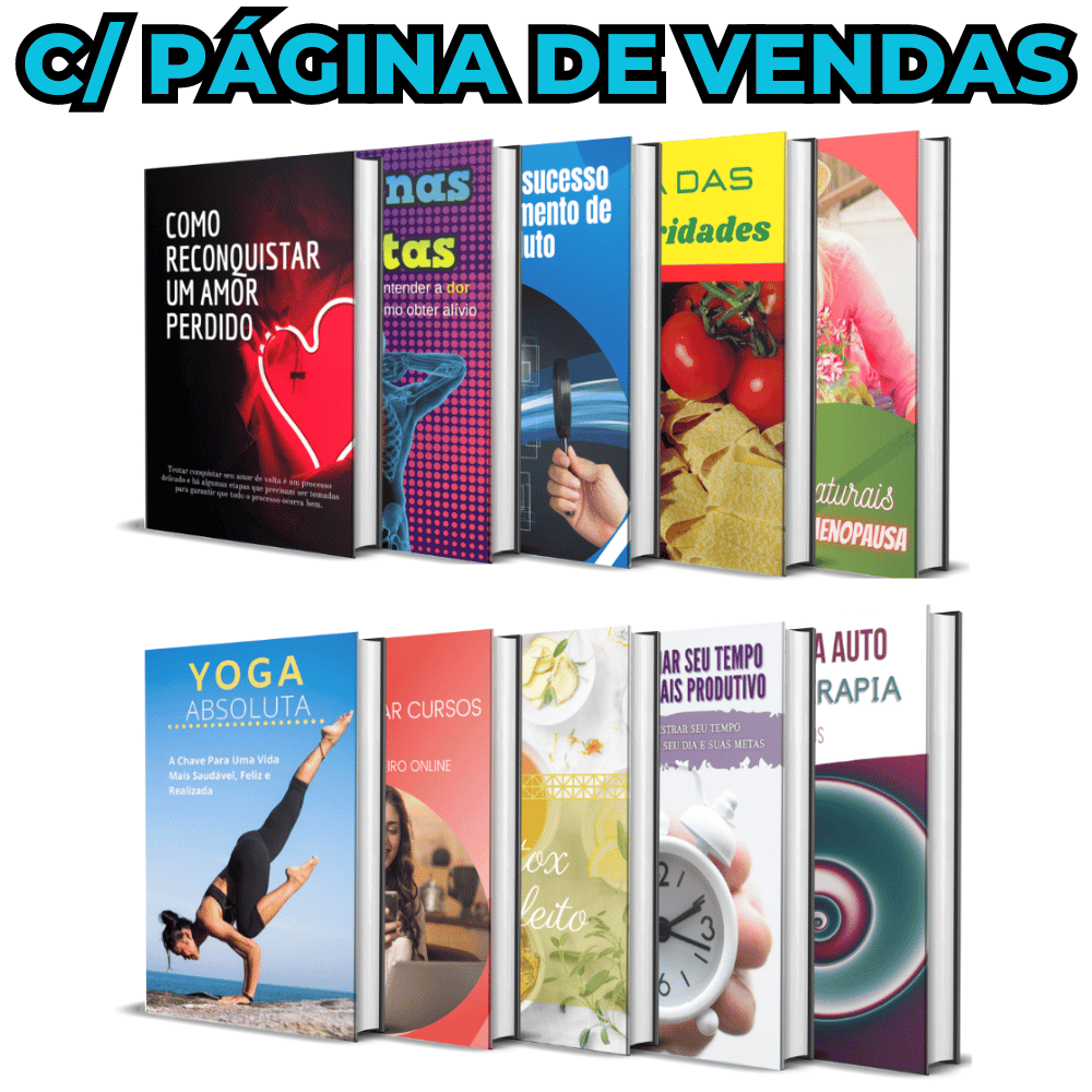 Pack PLR - 10 Ebooks PLR com Página de Vendas I Multiprodutos Digitais ...