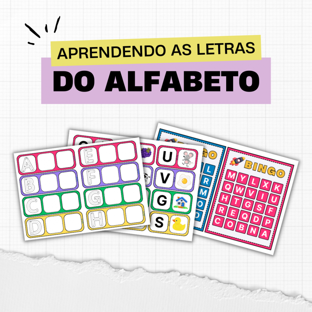 Jogo Pedagógico Bingo do Alfabeto, Alfabetização