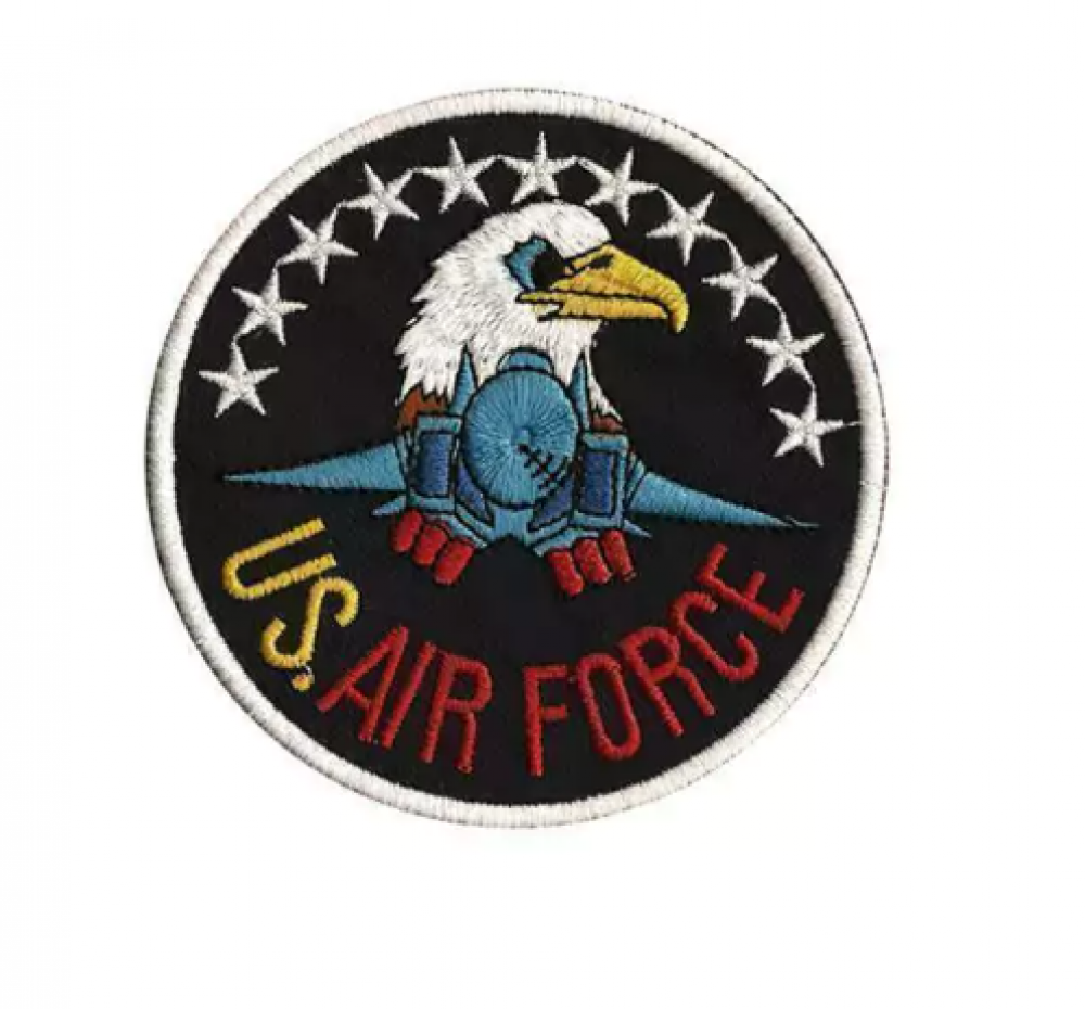 Patch Termoadesivo Ricamato – Cocarde Aviazione Bandiera Angola Air Force, 60x60 Mm