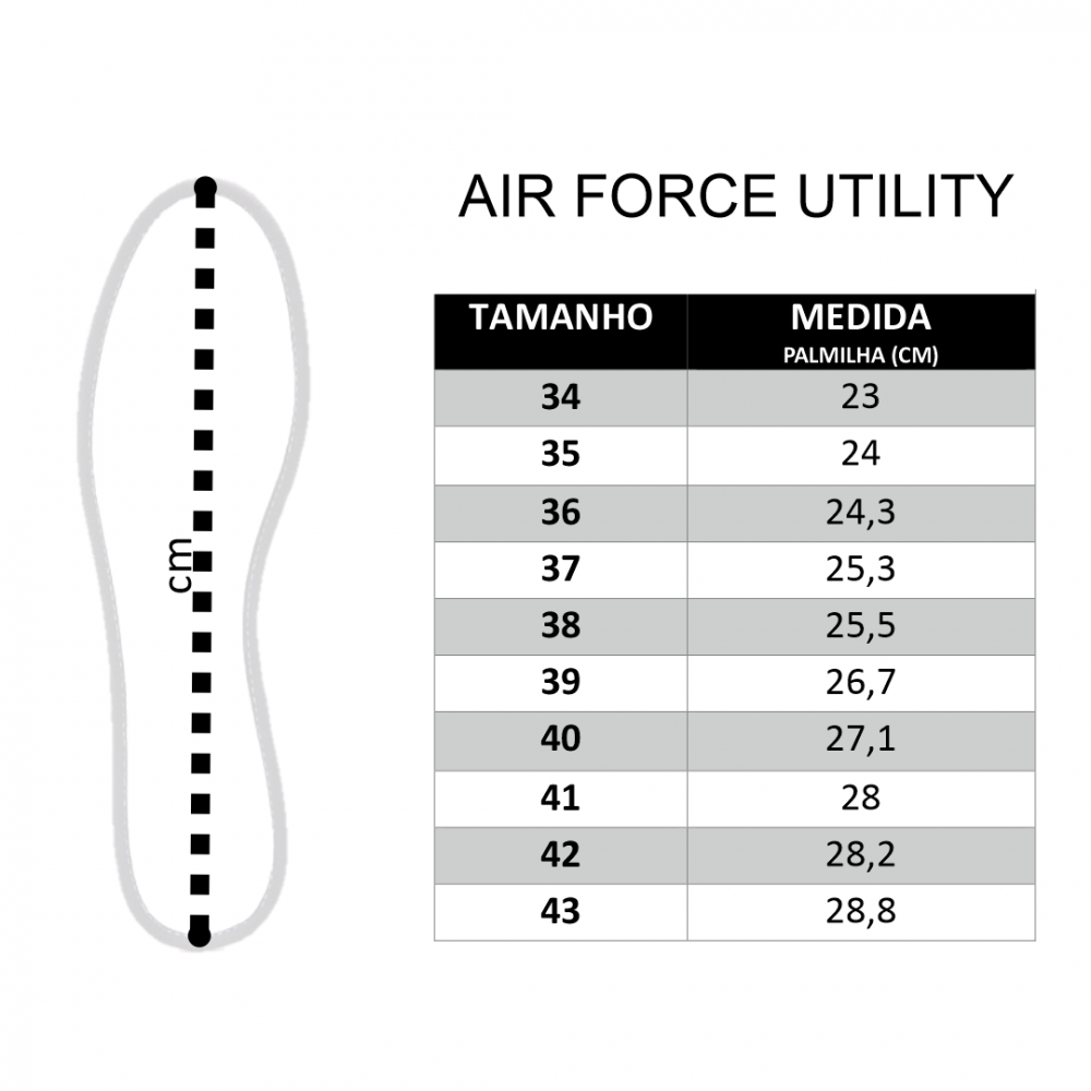 Nike Air Force Utility Branco/Preto