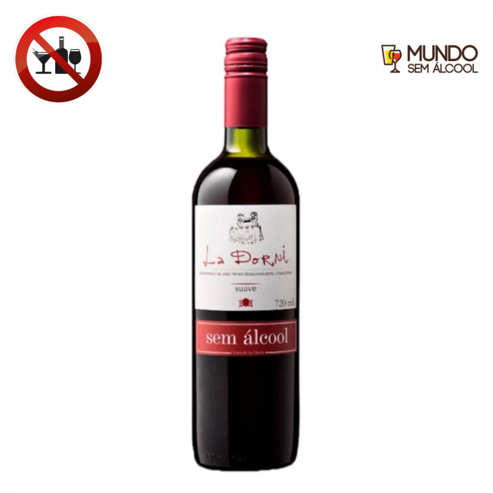 Vinho Tinto Suave La Dorni Sem Álcool - Garrafa 720ml - Mundo Sem Álcool