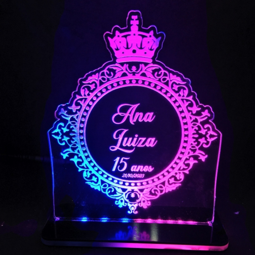 Luminária Aniversário 15 anos NerdX Oficial Luminárias Personalizadas