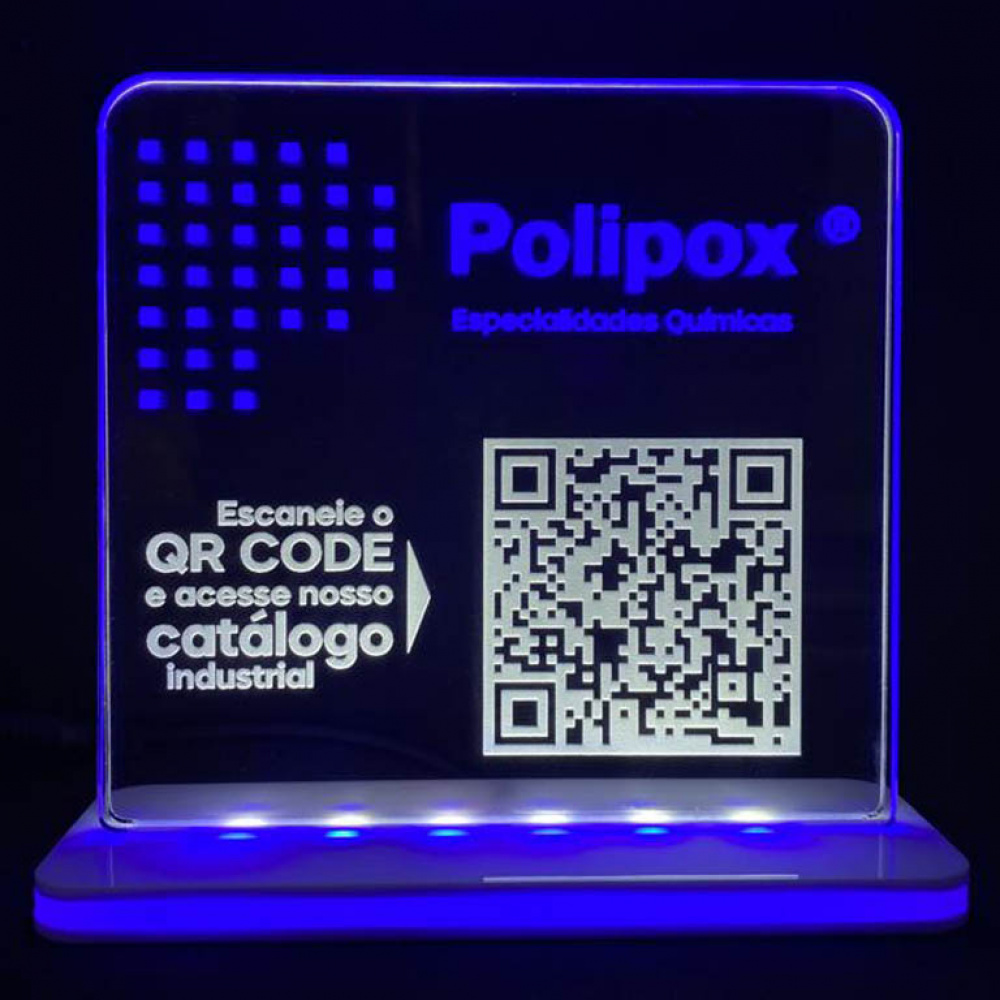 Luminária com QR Code para seu Negócio NerdX Oficial Luminárias