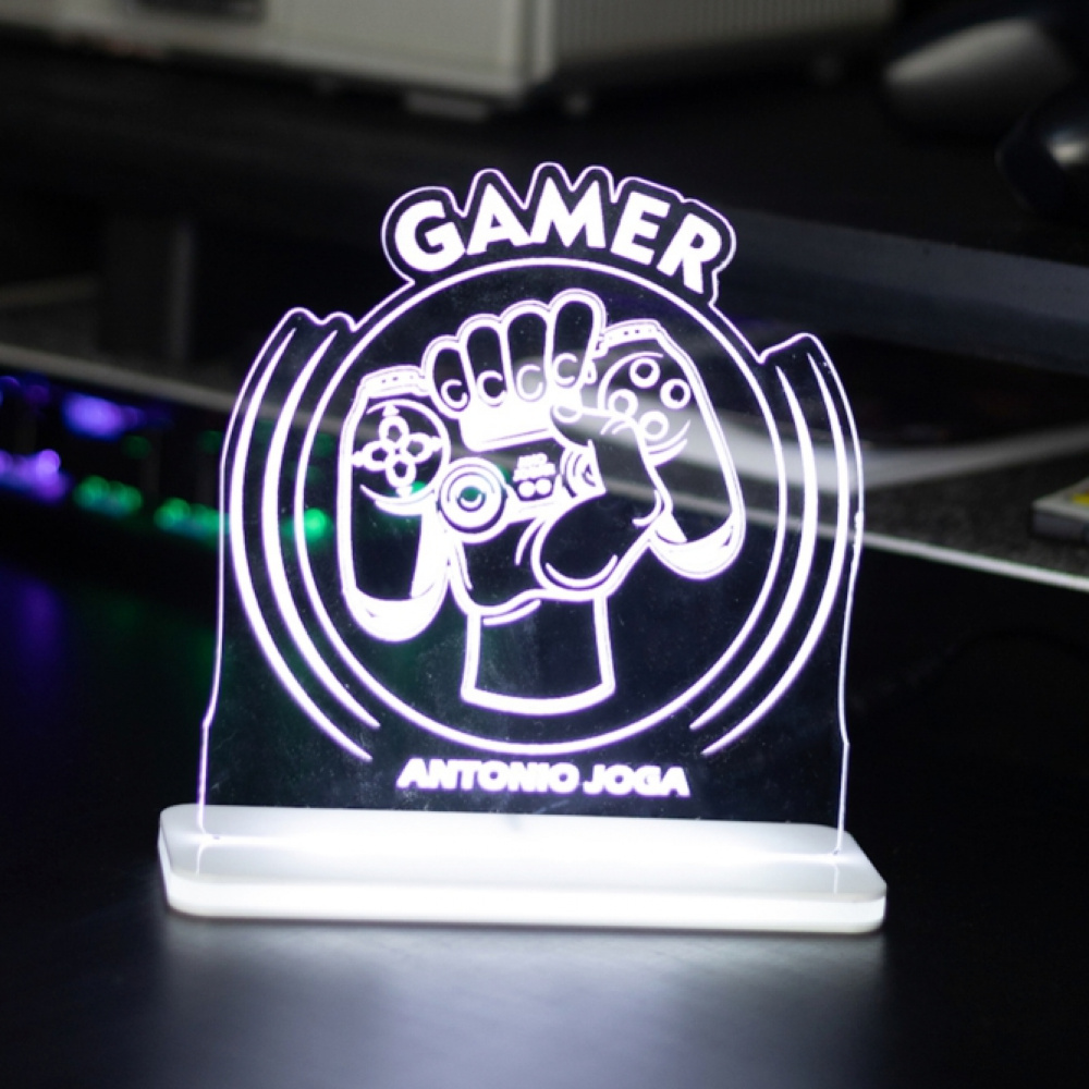 Luminária LED Gamer NerdX Oficial Luminárias Personalizadas