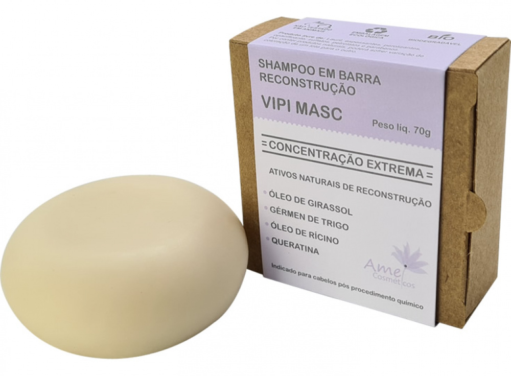 Shampoo em Barra Reconstrução Vipi Masc Inspirado em 212 Vip Man