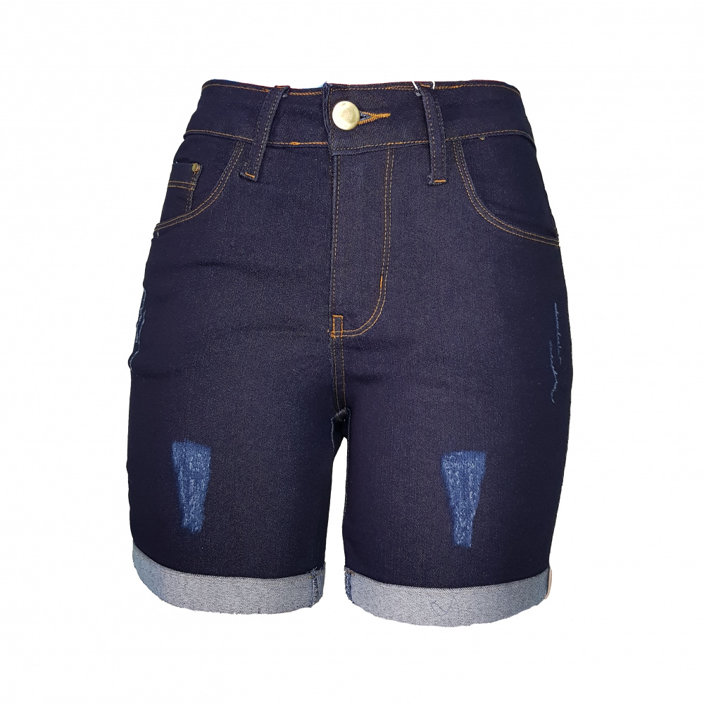 Short jeans cintura alta sales meia coxa