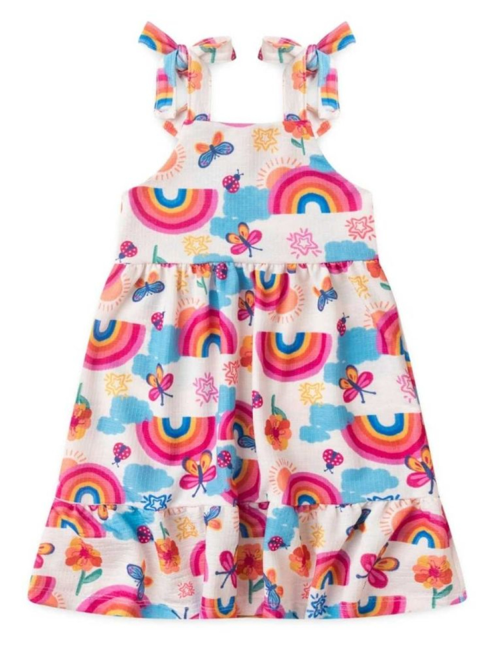Vestido Infantil Menina Arco-íris - Nunakids