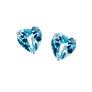 Brinco Aquamarine em Prata 925 Esterlina 45cm