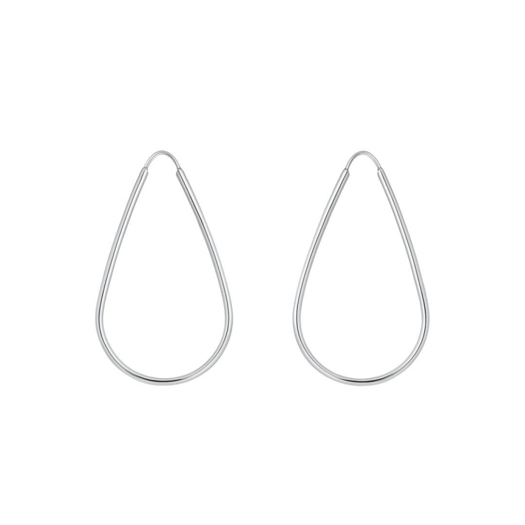Brinco Argola Gota em Prata 925 Esterlina