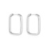 Brinco Argola Quadrado em Prata 925 Esterlina