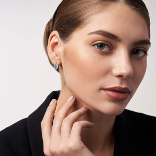 Brinco Encanto Azul Prata 925 Legitima A Pronta Entrega Garantia Vitalícia