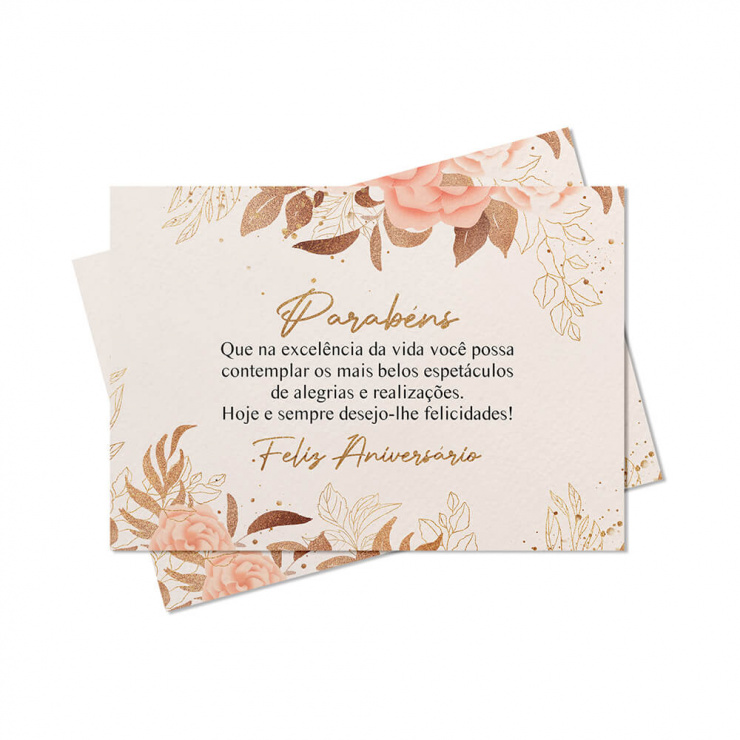 Cartão de Aniversário Flores