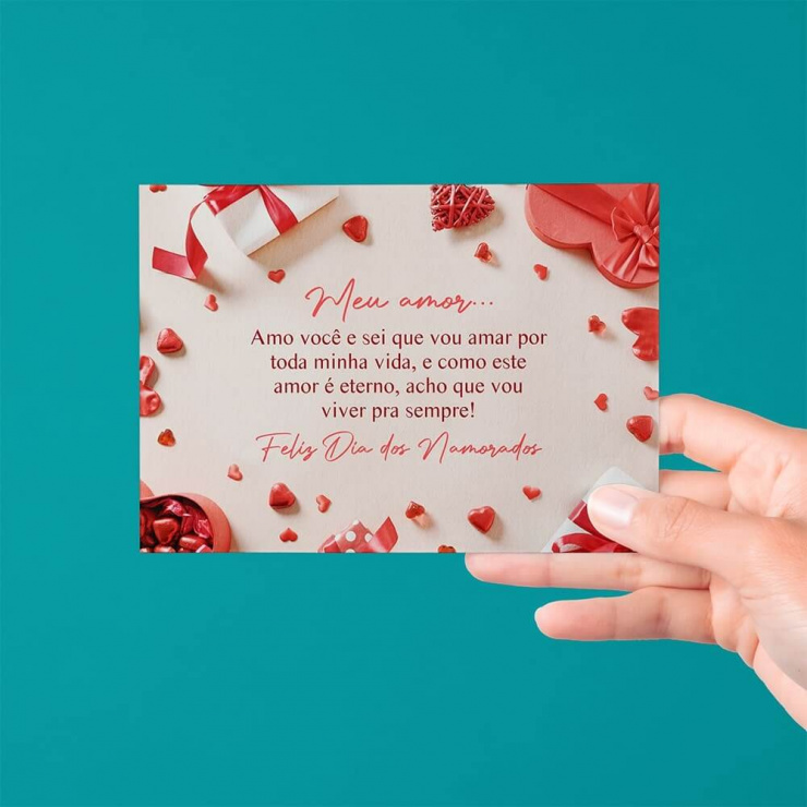 Cartão de Dia dos Namorados Corações