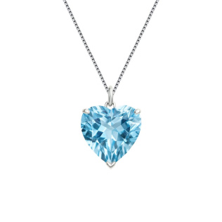 Colar Aquamarine em Prata 925 Esterlina 45cm