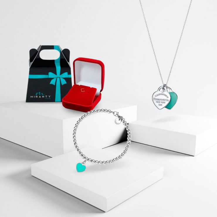Conjunto Clássico Tiffany Duplo em Prata 925 Esterlina 45cm