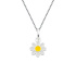 Conjunto Flor de Margarida Prata 925 Esterlina 45cm