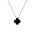 Conjunto Trevo Van Gleff Preto em Prata 925