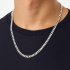Corrente 1X1 Grumet 4MM em Prata 925 Maciça - 60CM