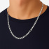 Corrente 3X1 Grumet 4MM em Prata 925 Maciça - 60CM