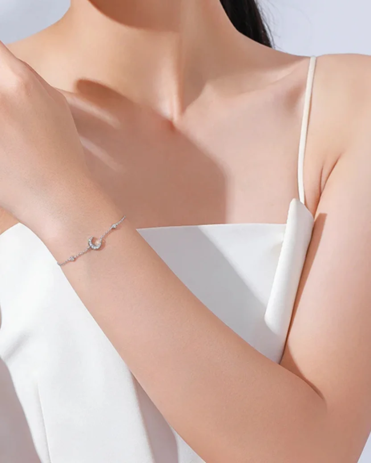 Pulseira Brilho da lua em Prata 925 Esterlina