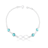 Pulseira Infinito Turmalina em Prata 925 Esterlina