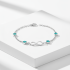 Pulseira Infinito Turmalina em Prata 925 Esterlina