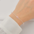 Pulseira Prata 925 Corações Rose Cristal Garantia Eterna