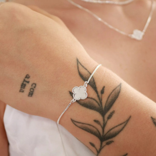 Pulseira Trevo Van Gleff Madrepérola em Prata 925