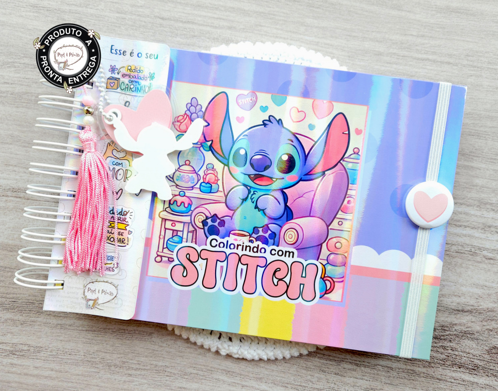 Caderno / Livro de Colorir Bobbie Goods Coleção Stitch - Pronta Entrega ...
