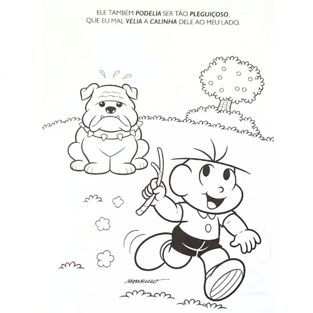 desenhos para colorir turma da monica e cebolinha lendo  Monica para  colorir, Desenho da monica, Turma da monica colorir