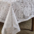 Toalha de Mesa Renda Costela de Adão Quadrada 140cm x 140cm - Botânica Branco